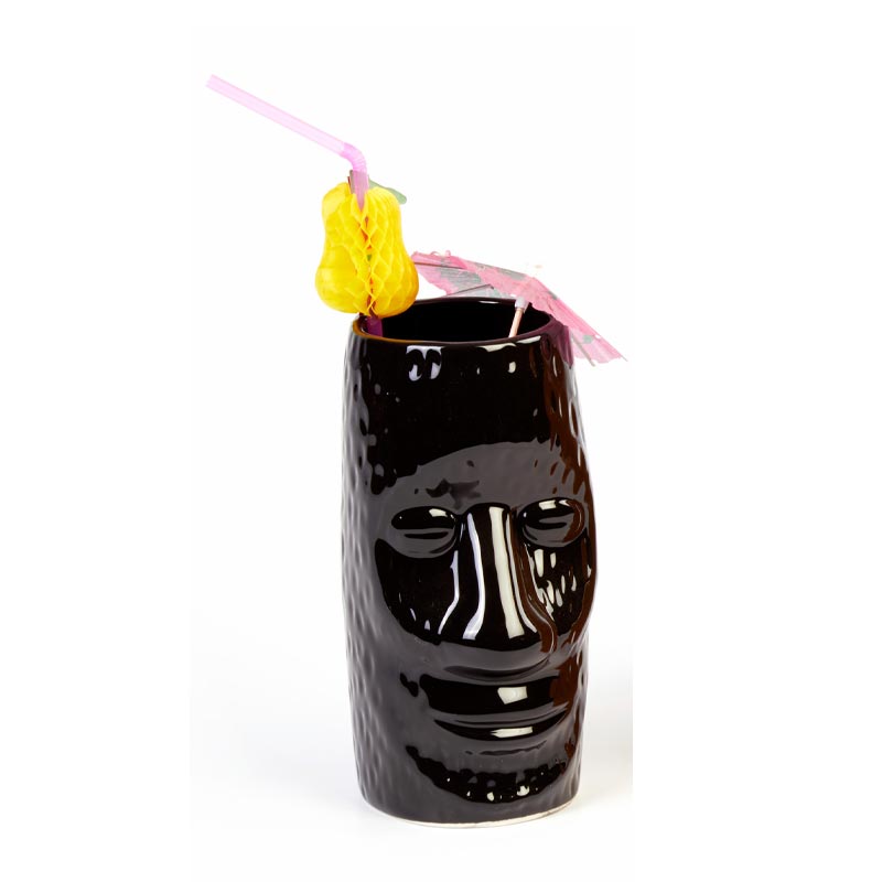 Biradlı GRV 20208 Seramik Tiki Mug Kokteyl Bardağı 600 cc 8x17 cm